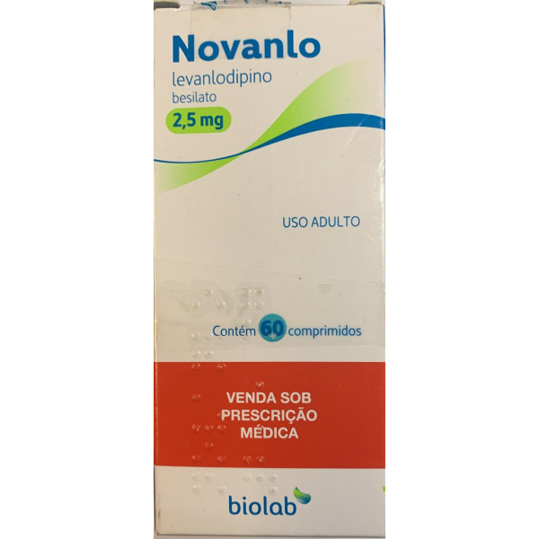 NOVANLO BESILATO DE LEVANLODIPINO 2,5MG 60 COMPRIMIDOS